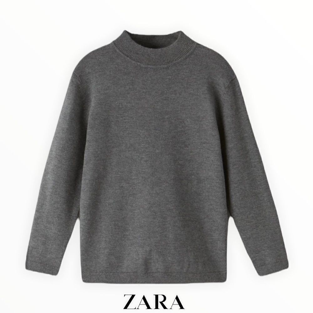 ZARA Kids | Gray Mock Neck Knit Sweater | Size 6 | Code 3471/660